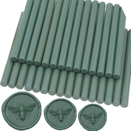 Olive Green Wax Seal Sticks, Sealingwax Gunsticks Set Wedding Invitations - Image 6
