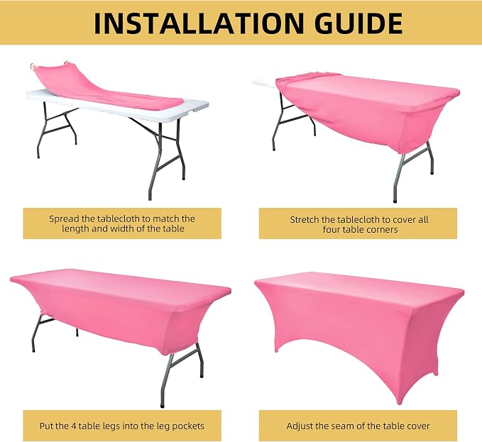 2-Pack 6ft Spandex Table Covers - Image 5