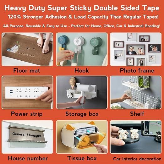 Double Sided Tape Heavy Duty, Nano Double Sided Adhesive Tape - Image 3