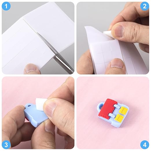 Joez Wonderful 8 Sheets Foam Adhesive Squares, Precut Squares Strips Foam Tape - Image 4