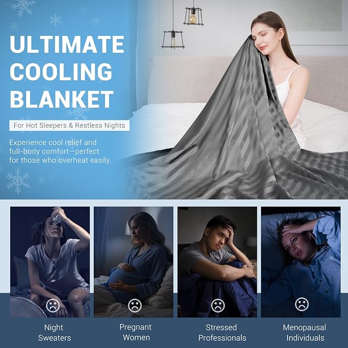 Elegear Revolutionary Cooling Blanket Queen, Absorbs Heat to Keep Body Cool - Image 6