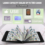 Trading Card Binder with Sleeves 9 Pocket Premium 720 Double Sided Pocket PU - Image 2