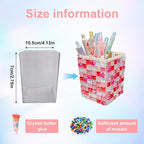 shuielai Mosaic Pen Holder Kit, Acrylic Tile Craft Set Creates Desk Organizer - Image 2