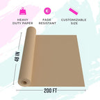 Bryco Goods 48" x 200' Brown Kraft Paper Roll - Image 2