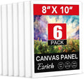 ESRICH 8x10 Canvas for Painting, 6 Pack Canvas Boards for Painting Primed Acid by ESRICH