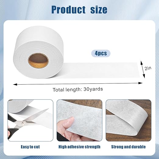 Eunika 4 Rolls Fusible Batting Seam Tape - Image 2