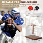 JupDec Mini Helmet Display Case, Acrylic Clear 1/2 Football Baseball Helmet - Image 3
