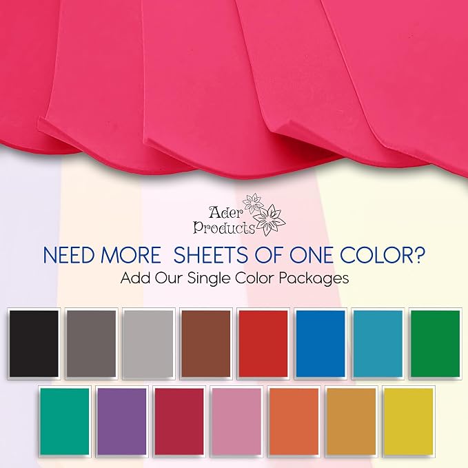 Hot Pink EVA Foam Sheets for Crafts, 9 x 12 Inch, 2mm Thickness, 15 Pack – - Image 3