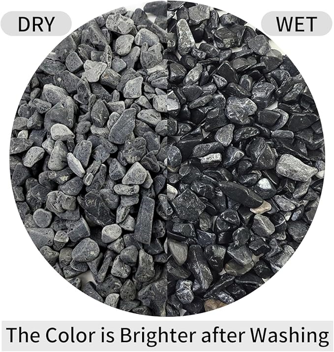 FANTIAN 10LB Black Pea Gravel for Landscaping, 3/8 Inch Black Pebbles for - Image 3