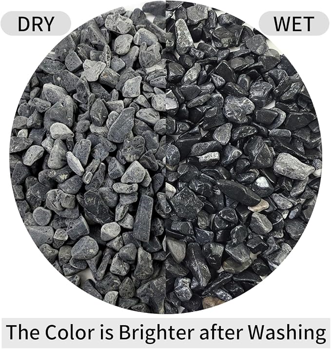 FANTIAN 5lbs Black Pea Gravel, 3/8 Inch Decorative Pebbles Succulent Rocks - Image 3
