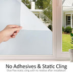 HIDBEA Frosted Window Privacy Film Heat Control UV Blocking, Static Cling - Image 5
