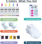 WINSONS Tie Dye Kit 5 Colors Permanent Fabric Dye Art Set - Image 3