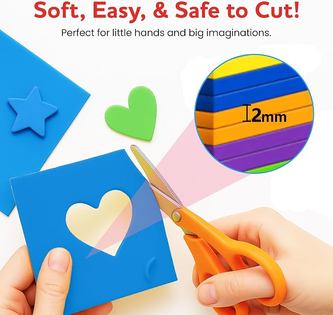 Self-Adhesive EVA Foam Sheets for Crafts – 2mm Thickness 8 Blue Sheets - Image 4