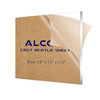 1/2 Inch Acrylic Sheet, ALCCIFI 12 x 12 Clear Cast Plexiglass Sheets, by AcrylicSheets