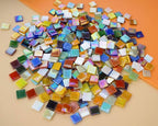 Lanyani 1.2Pounds/300 Pieces Iridescent Glass Mosaic Tiles Bulk - Image 6
