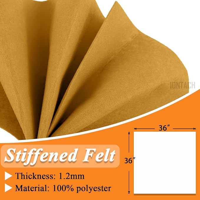 IONTACH 36" X 36" Stiff Felt Fabric 1.2mm Thick | Felt Sheet - Image 3