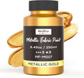 Nicpro Metallic Gold Fabric Paint, 8.45 Fl Oz Permanent Soft Fabric Paint by Nicpro