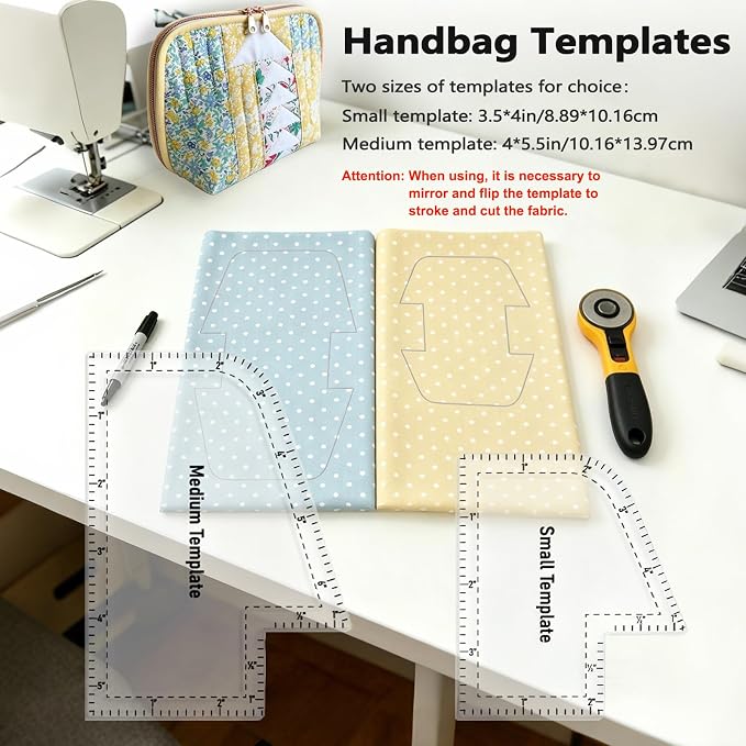 5Pcs Boxy Bag Making Templates for DIY Sewing Enthusiast | Bag Making Supplies - Image 5