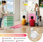 Goovilla Rolling Cart with Drawers, Utility Cart Organizer With 5 Removable - Image 5
