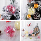 20 Clear Fillable Ornaments Balls- 80mm/3.15" Transparent Plastic Thickened - Image 2