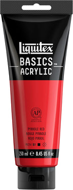 Liquitex BASICS Acrylic Paint, 250ml Tube, Pyrrole Red by Liquitex