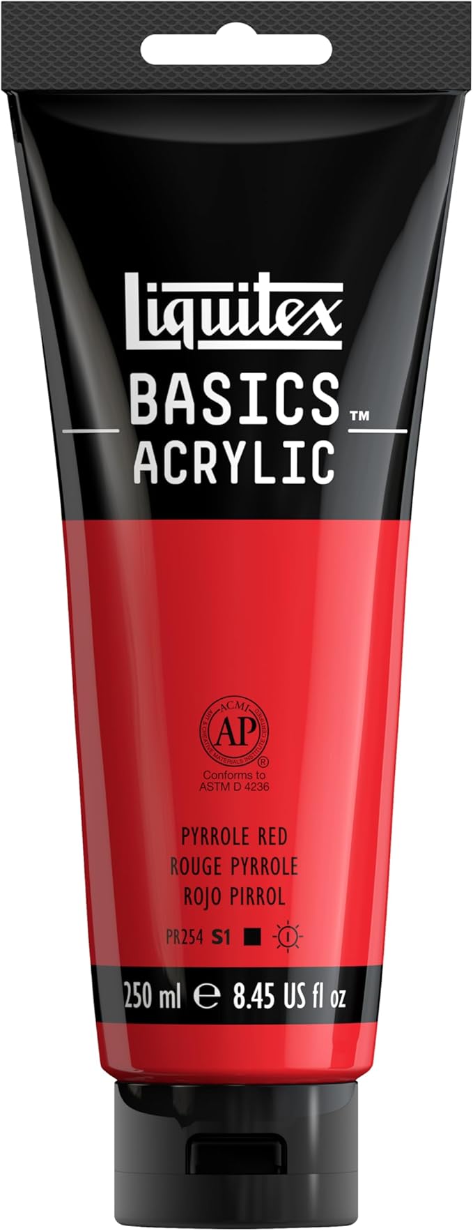 Liquitex BASICS Acrylic Paint, 250ml Tube, Pyrrole Red by Liquitex