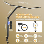 Airlonv LED Desk Lamp with Clamp, Architect Desk Lamp - Image 3