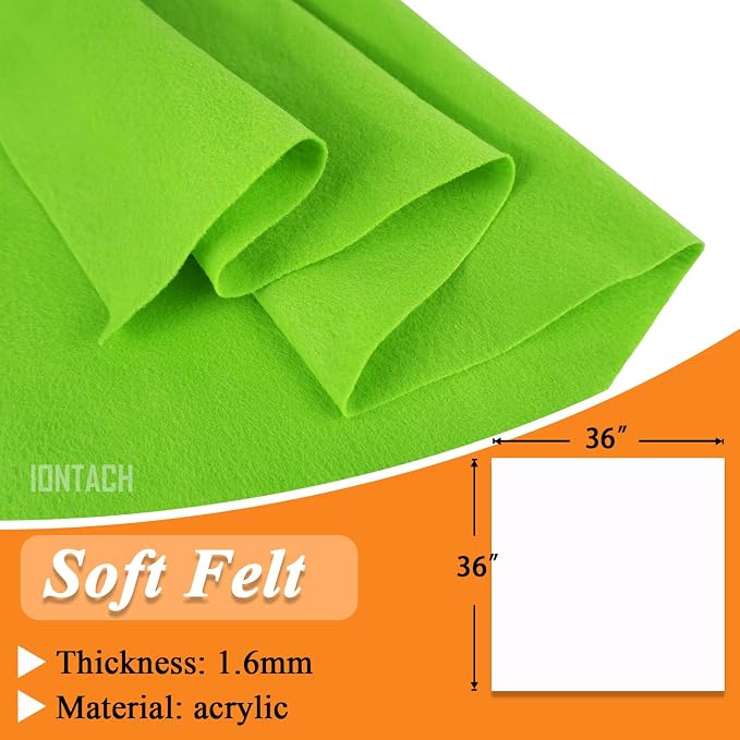 IONTACH 36" X 36" Soft Felt Fabric 1.6mm Thick | Felt Sheets - Image 3