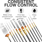 Professional Artist Paint Brush Set of 12 - Image 2