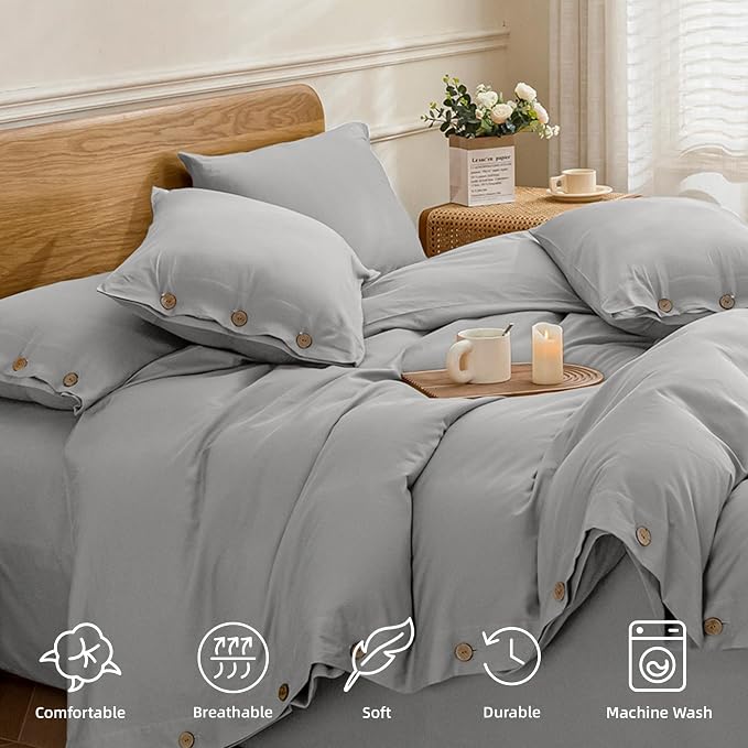 JELLYMONI Cotton Duvet Cover King Size - Image 4