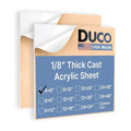 Duco White Cast Acrylic Sheets 1/8" Thick 4" x 6" by DucoPlasticsSupply