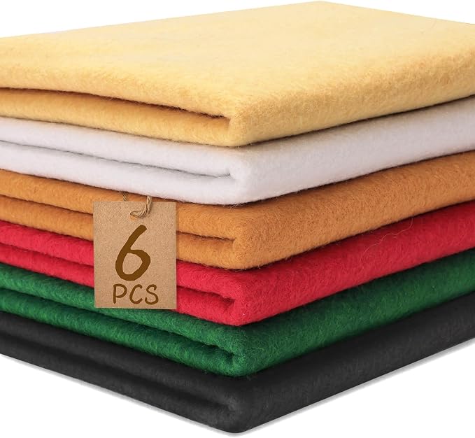 XSEINO 6 Rolls 12"x35" Large Felt Sheets, 1.4mm Thick Nonwoven Fabric by XSEINOiscreating%EF%BC%81