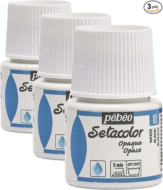 Pebeo 295-010 Setacolor Opaque Fabric Paint 45-Milliliter Bottle, Titanium by Unknown