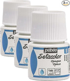 Pebeo 295-010 Setacolor Opaque Fabric Paint 45-Milliliter Bottle, Titanium by Unknown