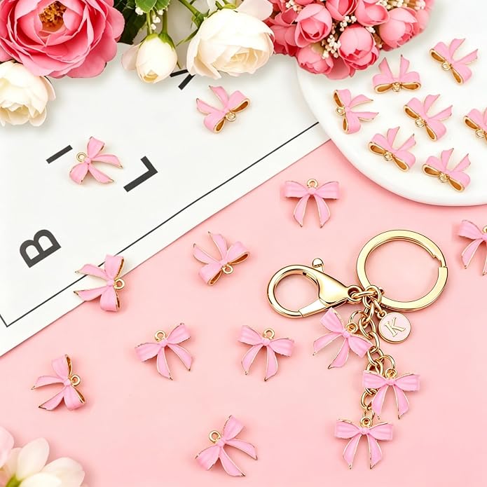 Bow Charms for Bracelet Jewelry Making Cute Bracelet Charms | 18Pcs, Bow Charms - Image 3