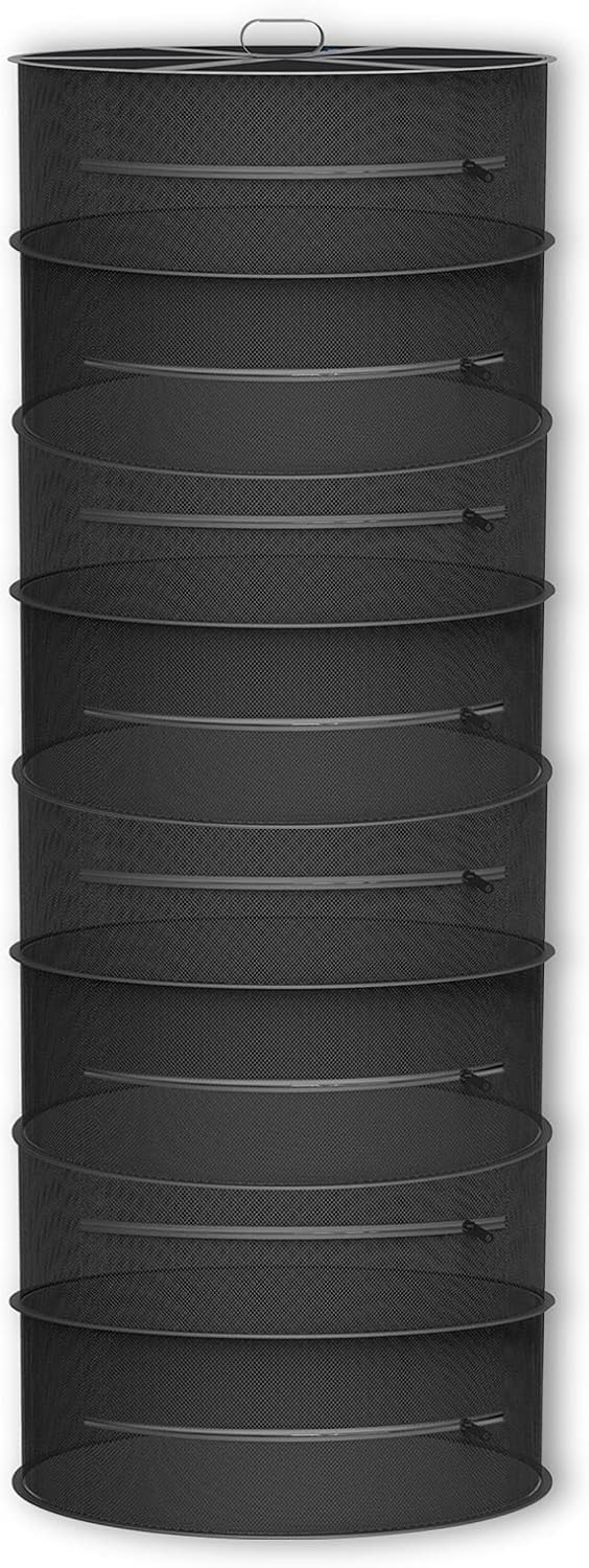AC Infinity Herb Drying Rack, 8-Layer Hanging Mesh Net for Plants, Seeds, and Buds, 24" Diameter Fit in Grow Tents Closets Hydroponics