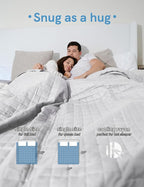 YnM Cooling Weighted Blanket for Adults, Cooling & Cozy Velvet Dual-Sided - Image 5