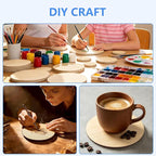 50PCS Wooden Round, Made of Basswood, 4 Inch Unprocessed Wood Pieces, Natural - Image 4
