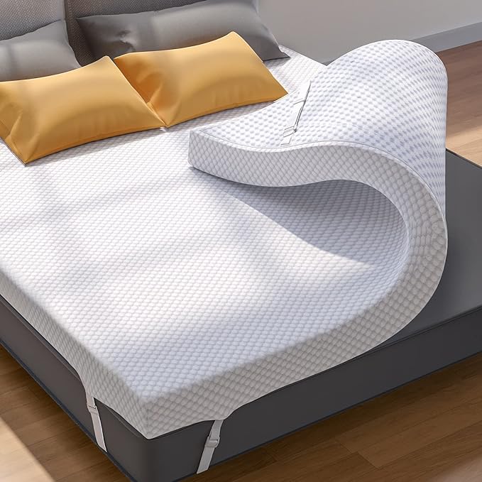 PERLECARE 4 Inch Gel Memory Foam Mattress Topper by PERLECARE-Becausewecare%E2%80%A6