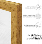 puthiac 4x6 Rustic Farmhouse Picture Frame, Natural Pine, 1 Pack | Distressed - Image 3