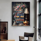 Book Flower Diamond Art Kits for Adults, DIY 5D Vintage Diamond Painting Kits - Image 3