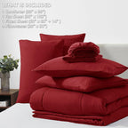 CozyLux Queen Comforter Set Dark Red, 7 Pieces Bed in a Bag, All Season Bedding - Image 6