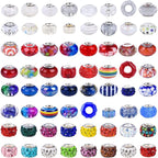 Aipridy Assortment European Large Hole Beads Spacer Beads Rhinestone Craft Beads - Image 3