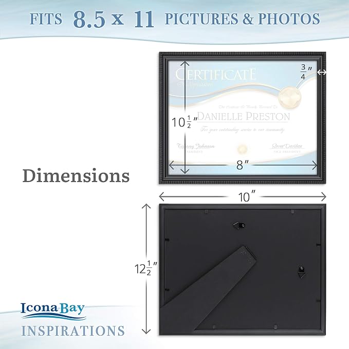 8.5x11 Certificate Frames, 6 Pack, Contemporary, Inspirations | These Icona Bay - Image 3