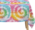 Tie Dye Party Decorations Tablecloth, 55in x 108in - Image 5