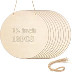 10Pcs Thicken Wood Circles for Crafts by YOIYINI