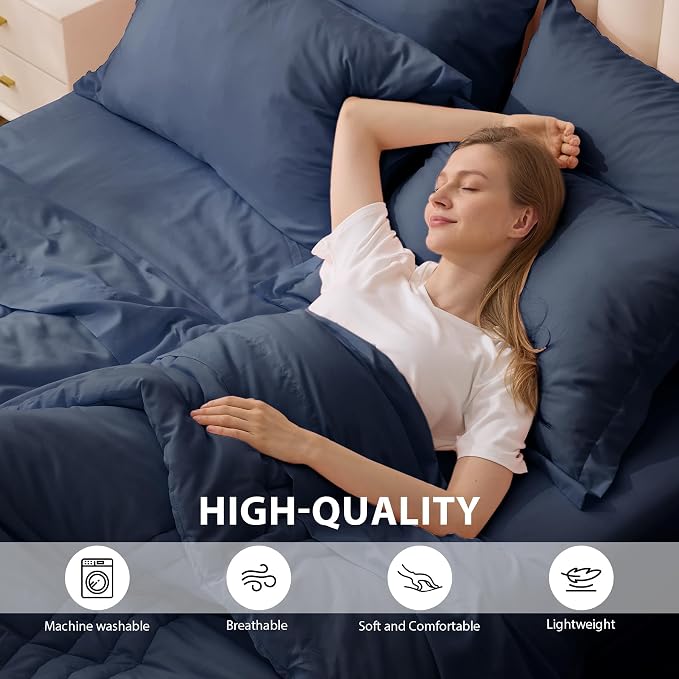 Full Comforter Set Navy - Image 4