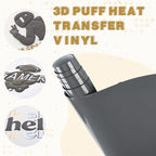 Tintnut Dark Grey Puff Heat Transfer Vinyl Roll, easy cut & weed, stretch - Image 3