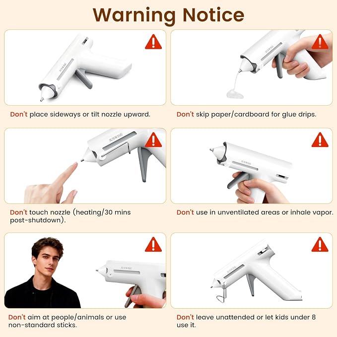 Cordless Hot Glue Gun and 20 Sticks Set, Fast Preheating, Mini Size | 2200mAh - Image 8