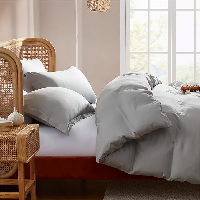 Nestl Light Grey Duvet Cover Queen Size - Image 7